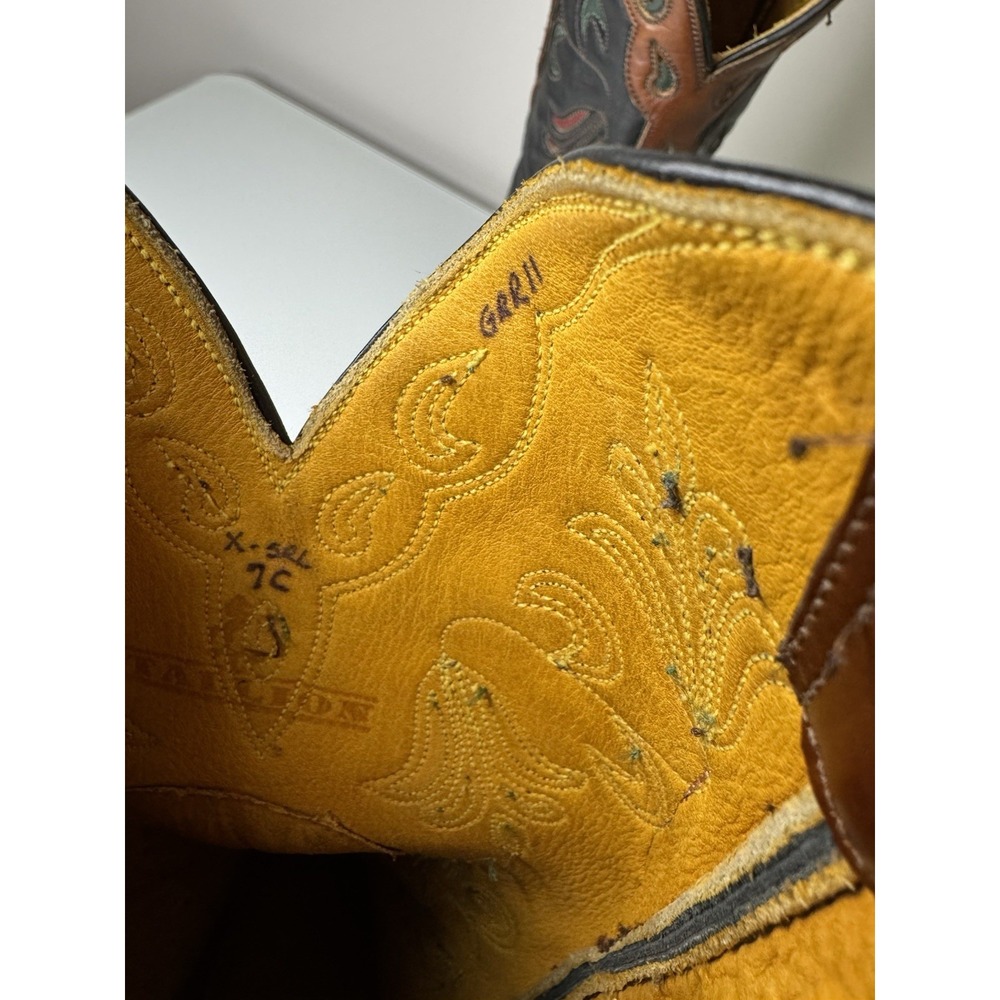 Women's Stallion Lilly Cowgirl Cowboy Western Boots Size 7 C X-5RL Hand Made - Picture 12 of 16